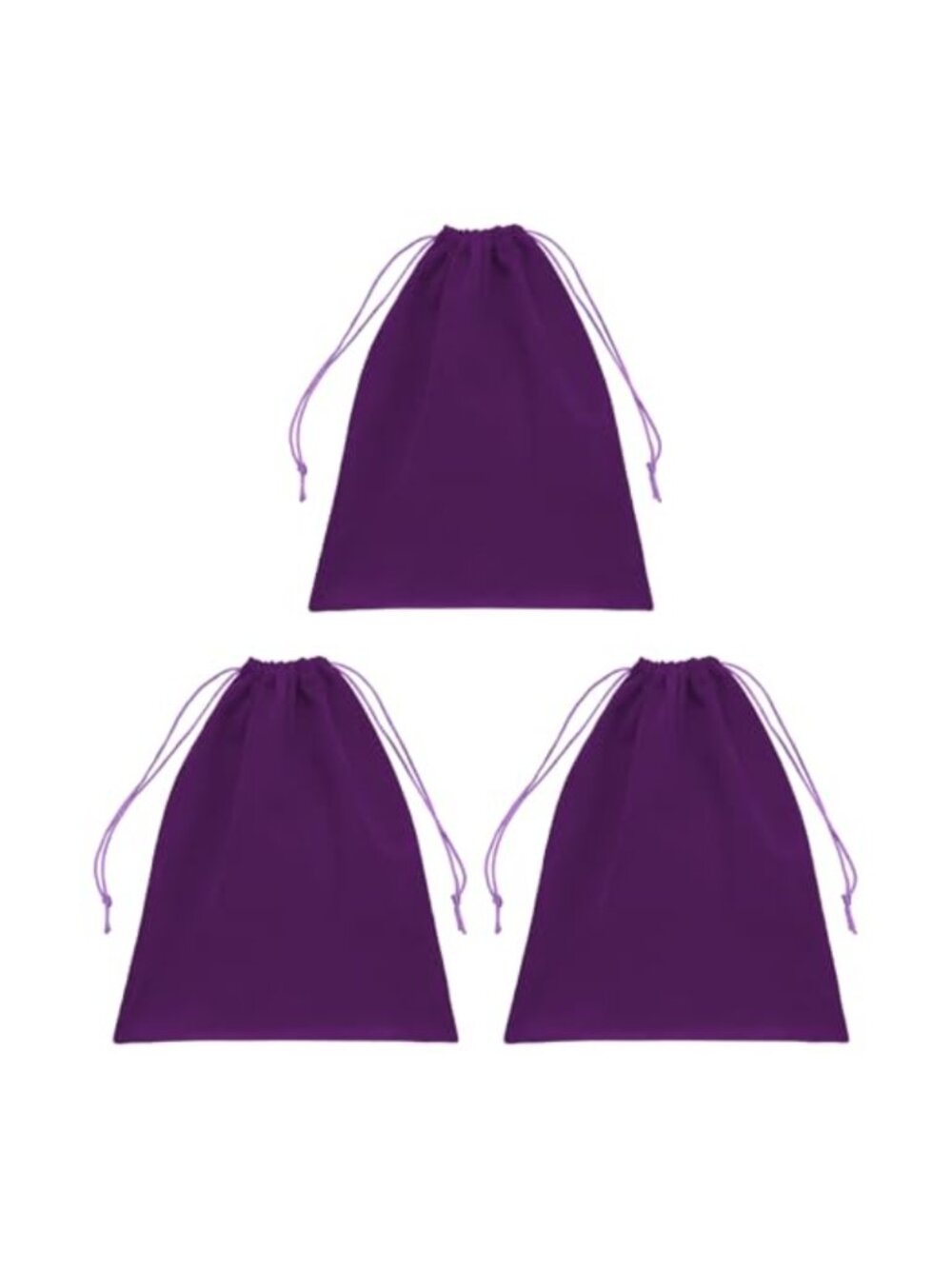 Velvet Drawstring Gift Bags Jewelry Pouches 9.8" x 7.8" 3Pc Set